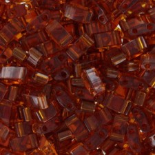 Miyuki half tila 5x2.4mm beads - Dark topaz HTL-134